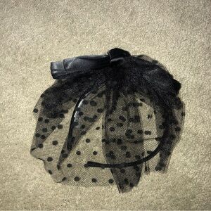 Aldo Halloween costume headband veil hair accessory black‎